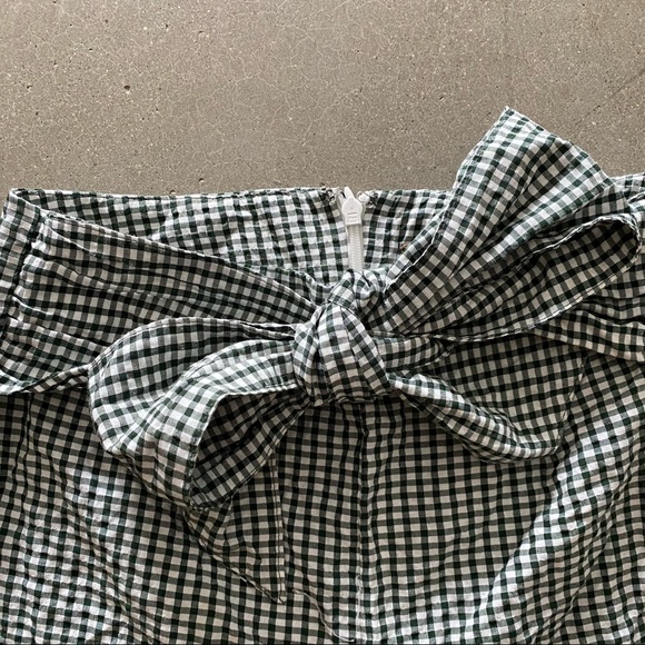 green gingham free people trousers - Picture 2 of 4